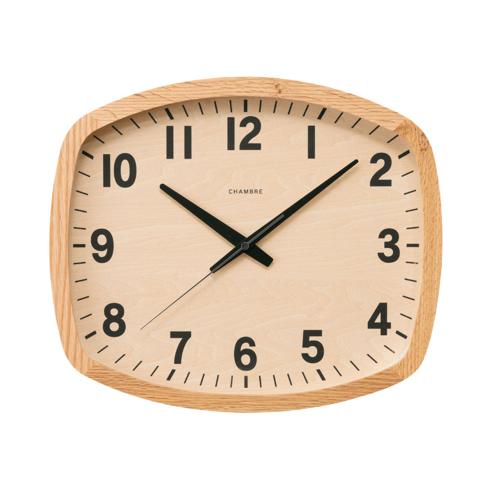 CHAMBRE R-SQUARE CLOCK OAK CH-028OA 電波時計 シャンブル 壁掛け時計 – 東京ウォッチスタイル