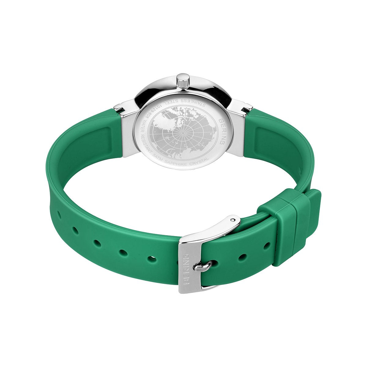 BERING COLOURFUL Summer Green 10129-808（ベーリング カラフルサマー シリコンラバー グリーン）ベーリング 時計