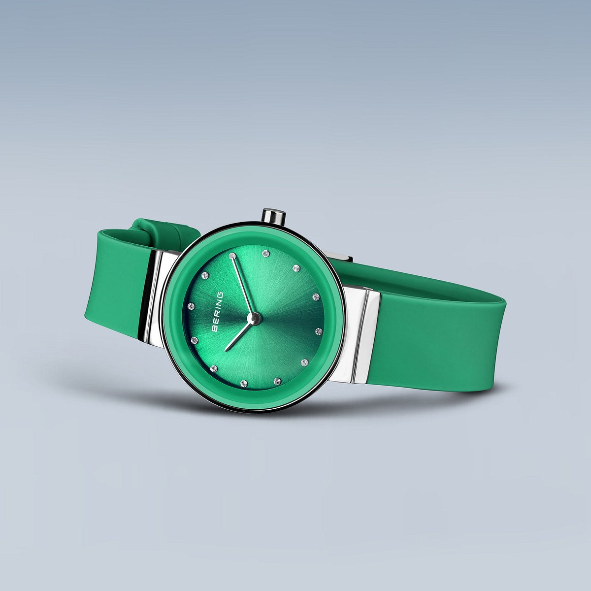 BERING COLOURFUL Summer Green 10129-808（ベーリング カラフルサマー シリコンラバー グリーン）ベーリング 時計