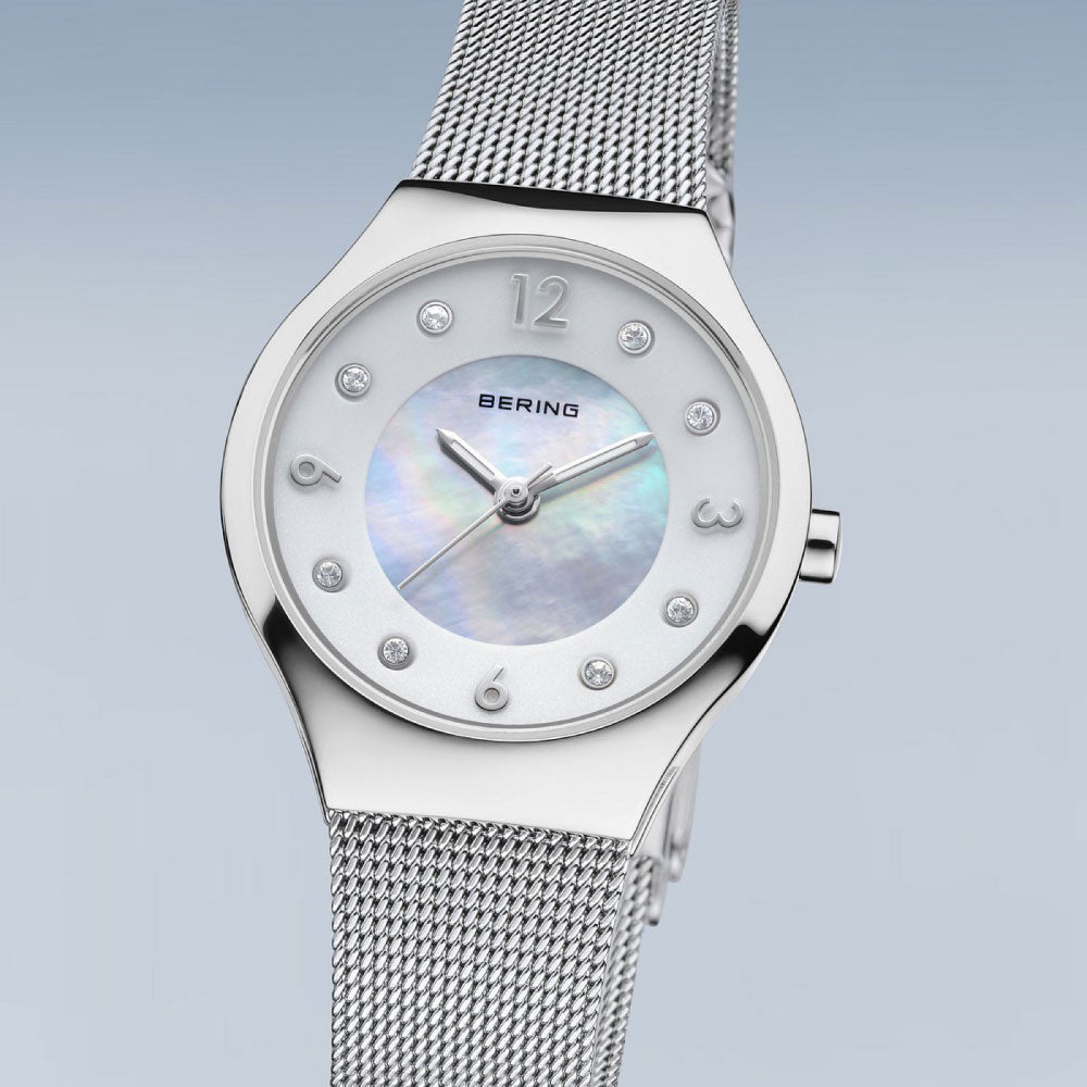 BERING Ladies Classic Scandinavian Curving Mesh Silver 11427-004 ベーリング 腕時計