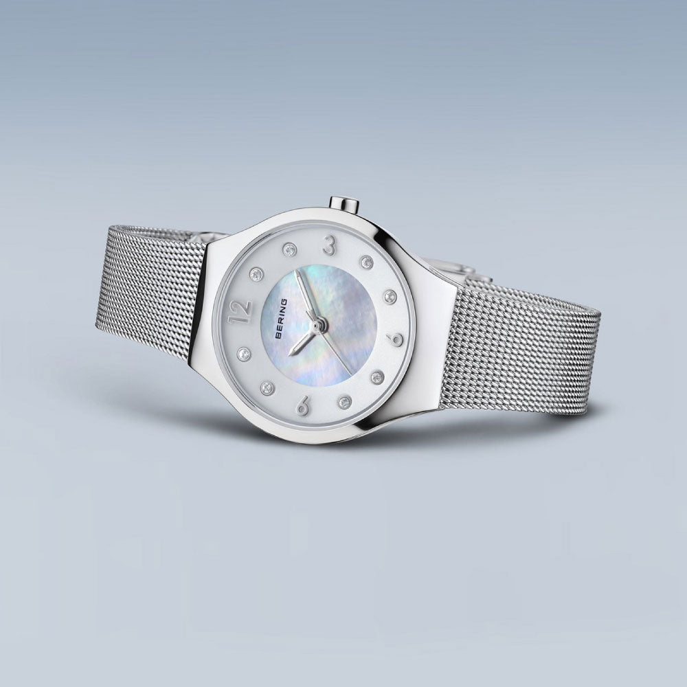 BERING Ladies Classic Scandinavian Curving Mesh Silver 11427-004 ベーリング 腕時計