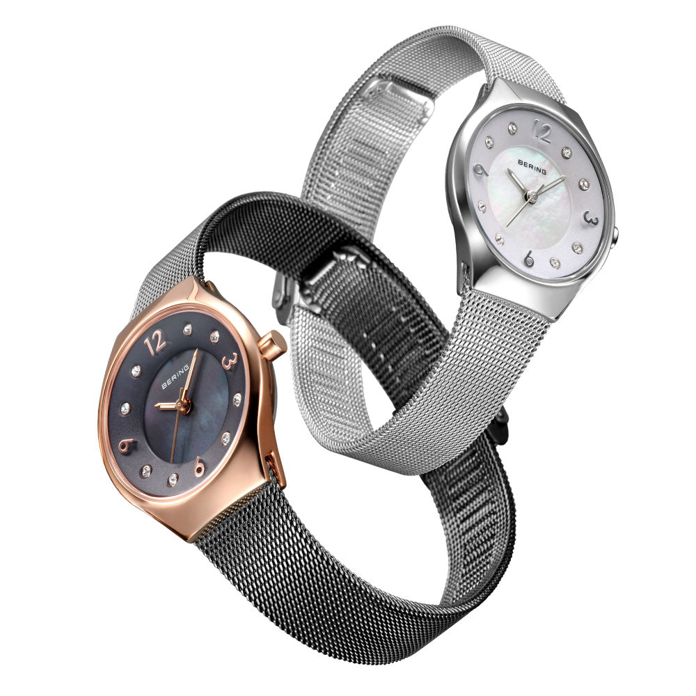 BERING Ladies Classic Scandinavian Curving Mesh Silver 11427-004 ベーリング 腕時計