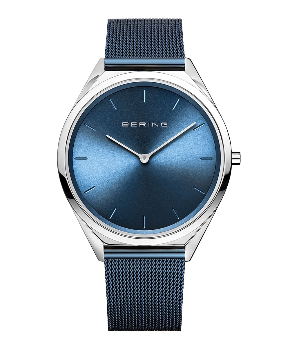 BERING Men＆Ladies(Unisex) Ultra Slim Blue Silver 17039-307