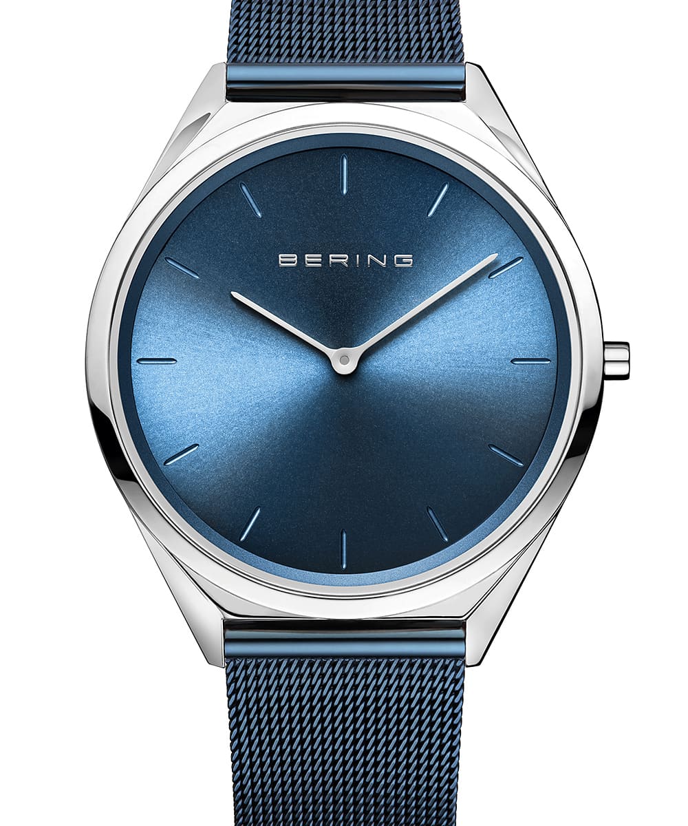 BERING Men＆Ladies(Unisex) Ultra Slim Blue Silver 17039-307