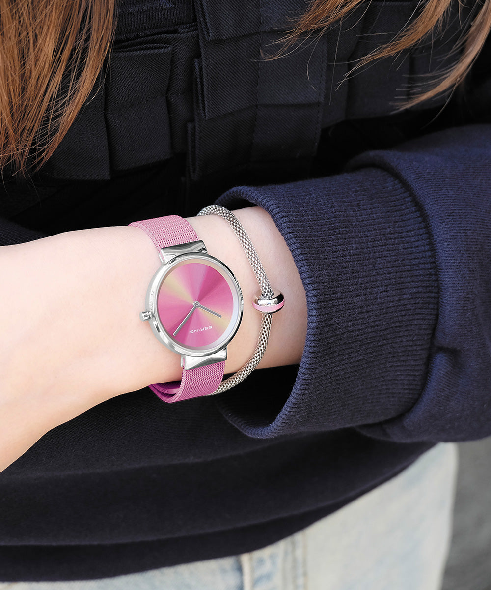 BERING Ladies TIME IS LIFE Watch & Bracelet Set 19031-999-GWP 特別チャリティーモデル ベーリング 時計