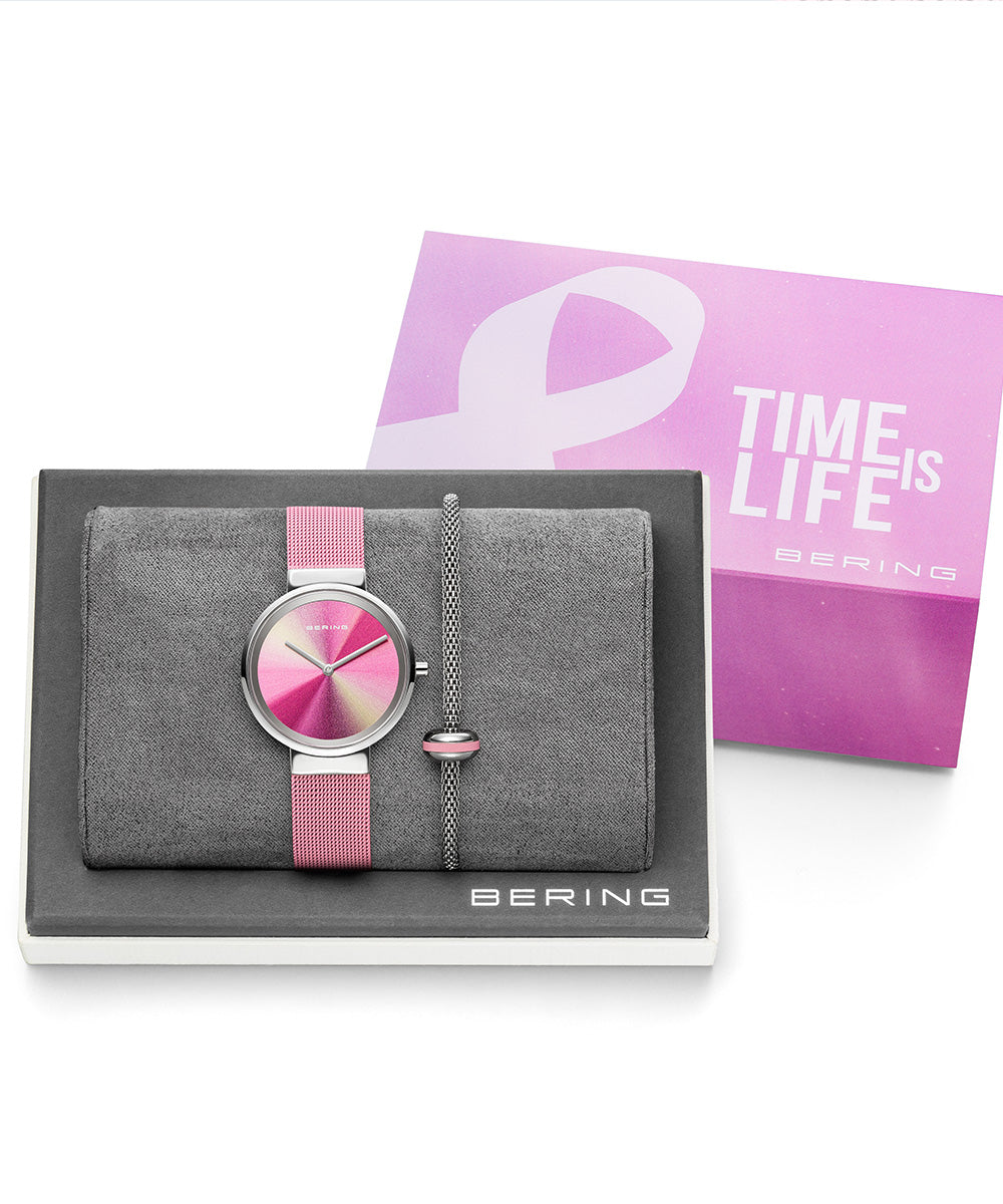 BERING Ladies TIME IS LIFE Watch & Bracelet Set 19031-999-GWP 特別チャリティーモデル ベーリング 時計