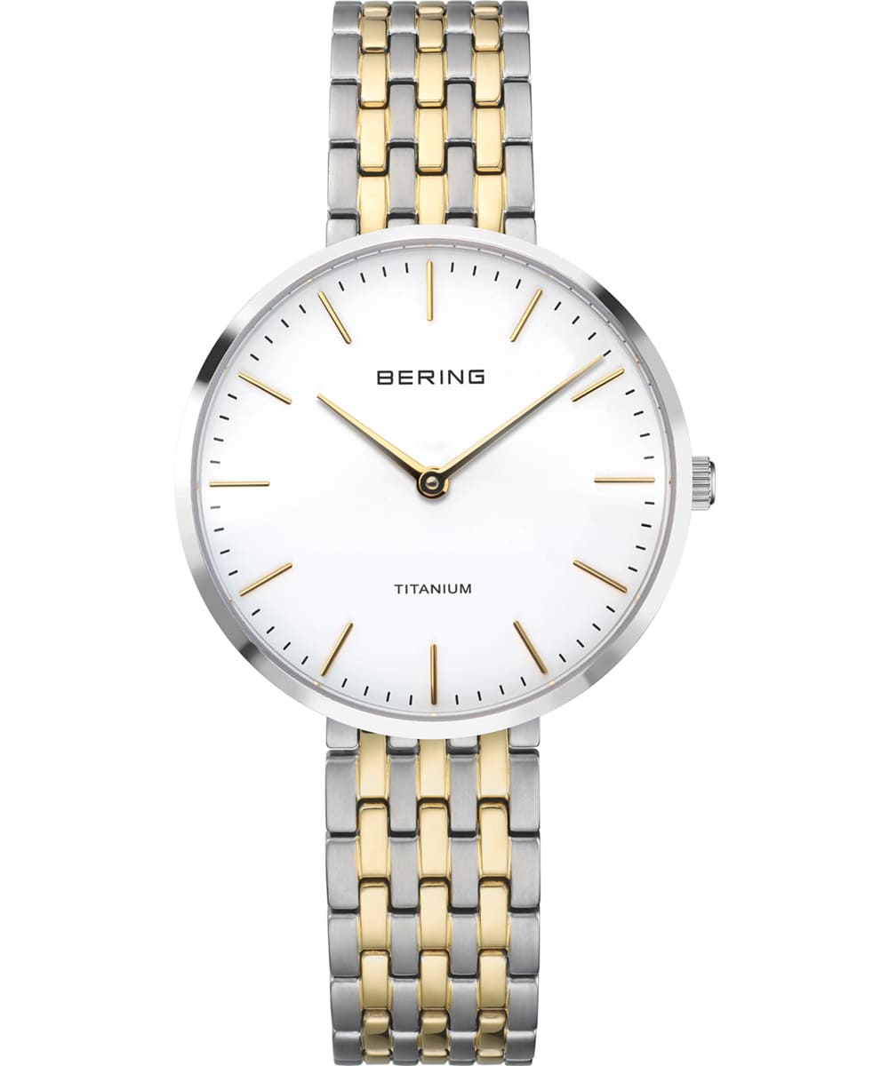 BERING Unisex Titanium Link 19334-010（シルバー＆ゴールド）