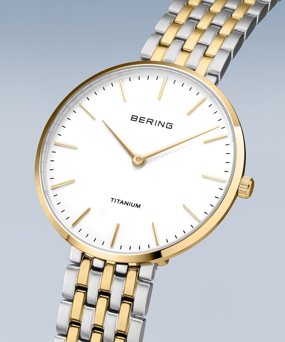 BERING Unisex Titanium Link 19334-010（シルバー＆ゴールド）