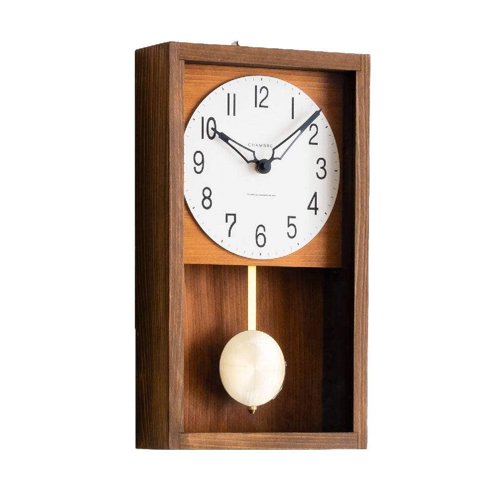 CHAMBRE HINOKI PENDULUM CLOCK BROWN CH-033BR シャンブル 壁掛け時計