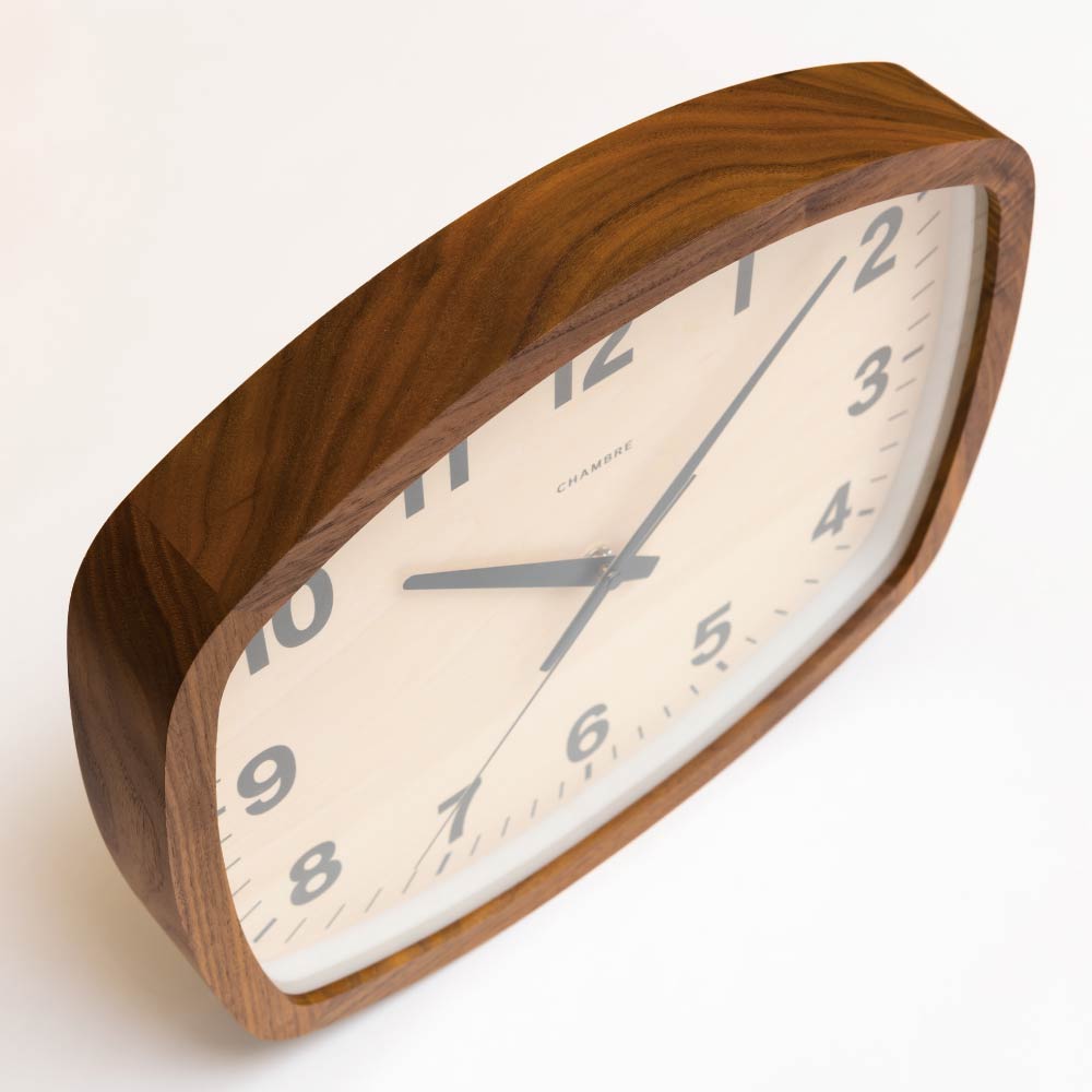 CHAMBRE R-SQUARE CLOCK WALNUT CH-028WN 電波時計 – 東京ウォッチスタイル