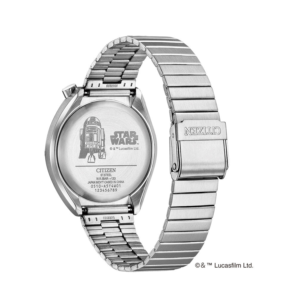シチズン CITIZEN 腕時計 メンズ AN3666-51A コレクション レコードレーベル ツノクロノ スターウォーズ R2-D2 RECORD LABEL TSUNO CHRONO STAR WARS R2ｰD2 クオーツ（510/日本製） ホワイトxシルバー アナログ表示