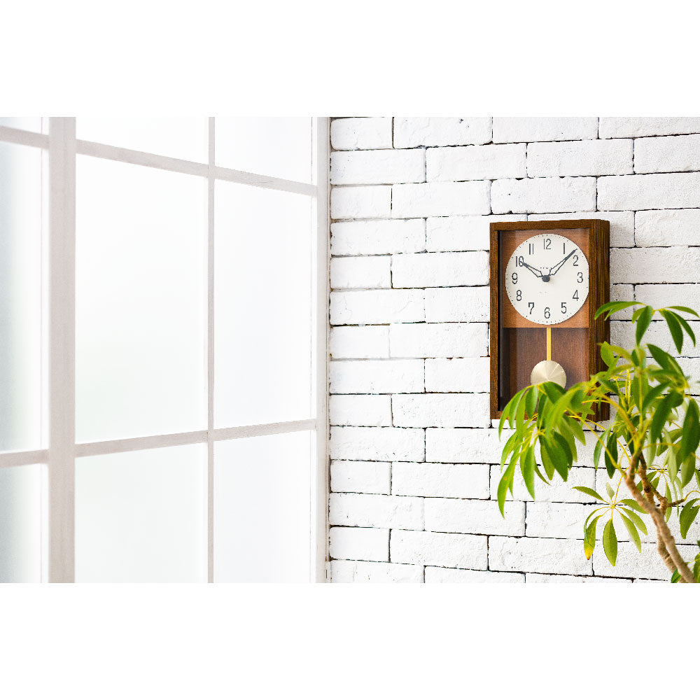 CHAMBRE HINOKI PENDULUM CLOCK BROWN CH-033BR シャンブル 壁掛け時計