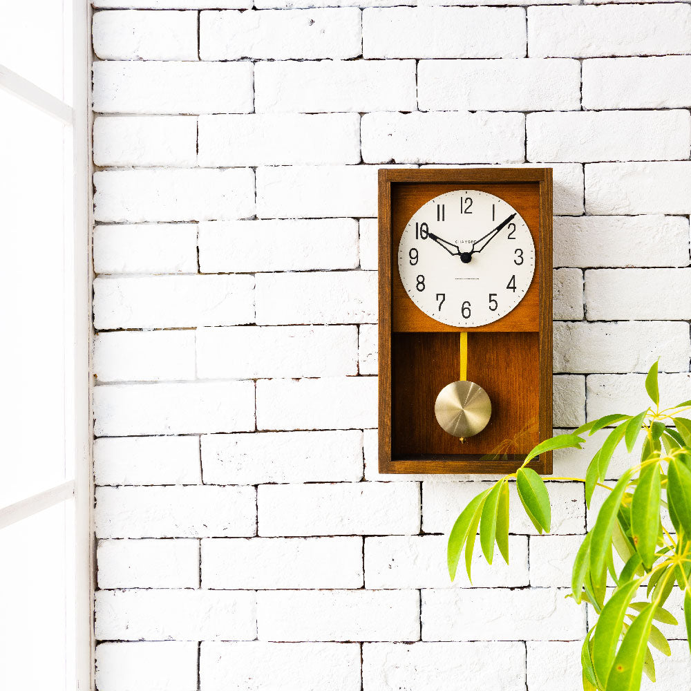 CHAMBRE HINOKI PENDULUM CLOCK BROWN CH-033BR シャンブル 壁掛け時計