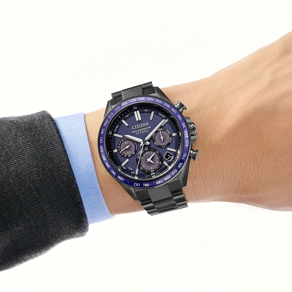 CITIZEN ATTESA ACT Line F950 SapphireBezel BlueBlack CC4059-64L シチズン ア –  東京ウォッチスタイル