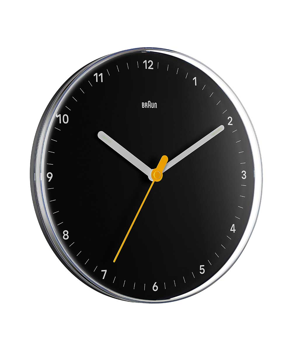 BRAUN WALL CLOCK BLACK BC26B