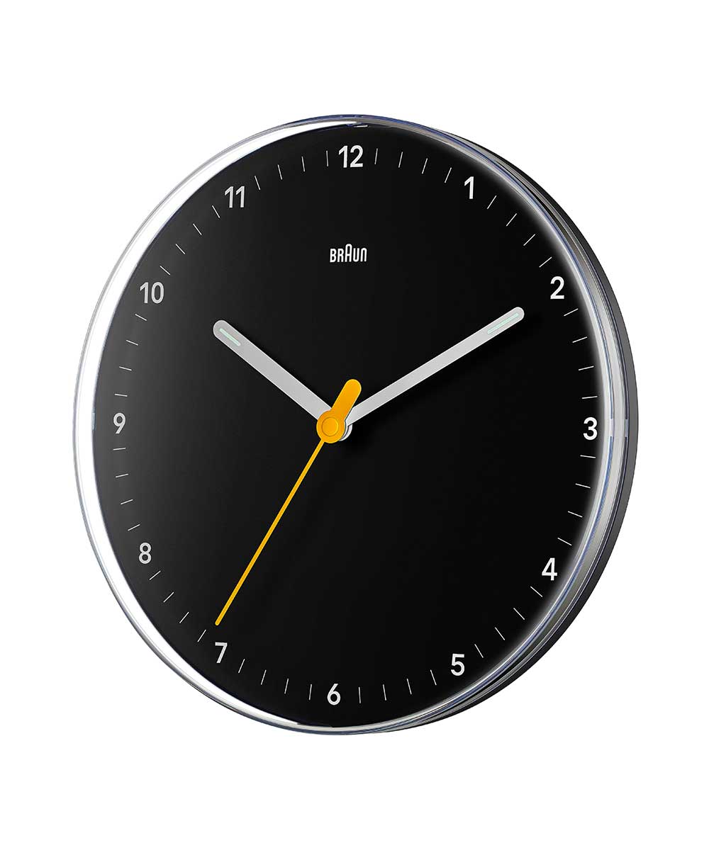 BRAUN WALL CLOCK BLACK BC26B