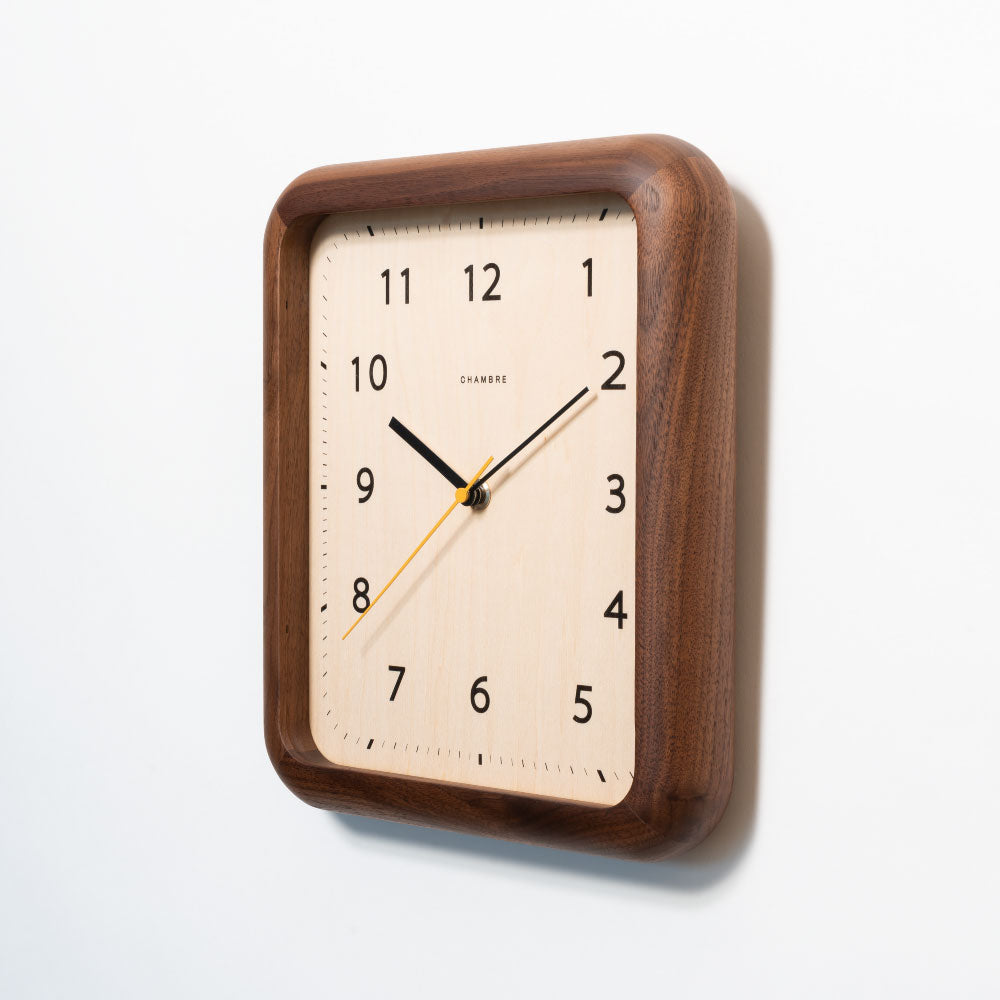 CHAMBRE シャンブル BOOK CLOCK WALNUT CH-074WN