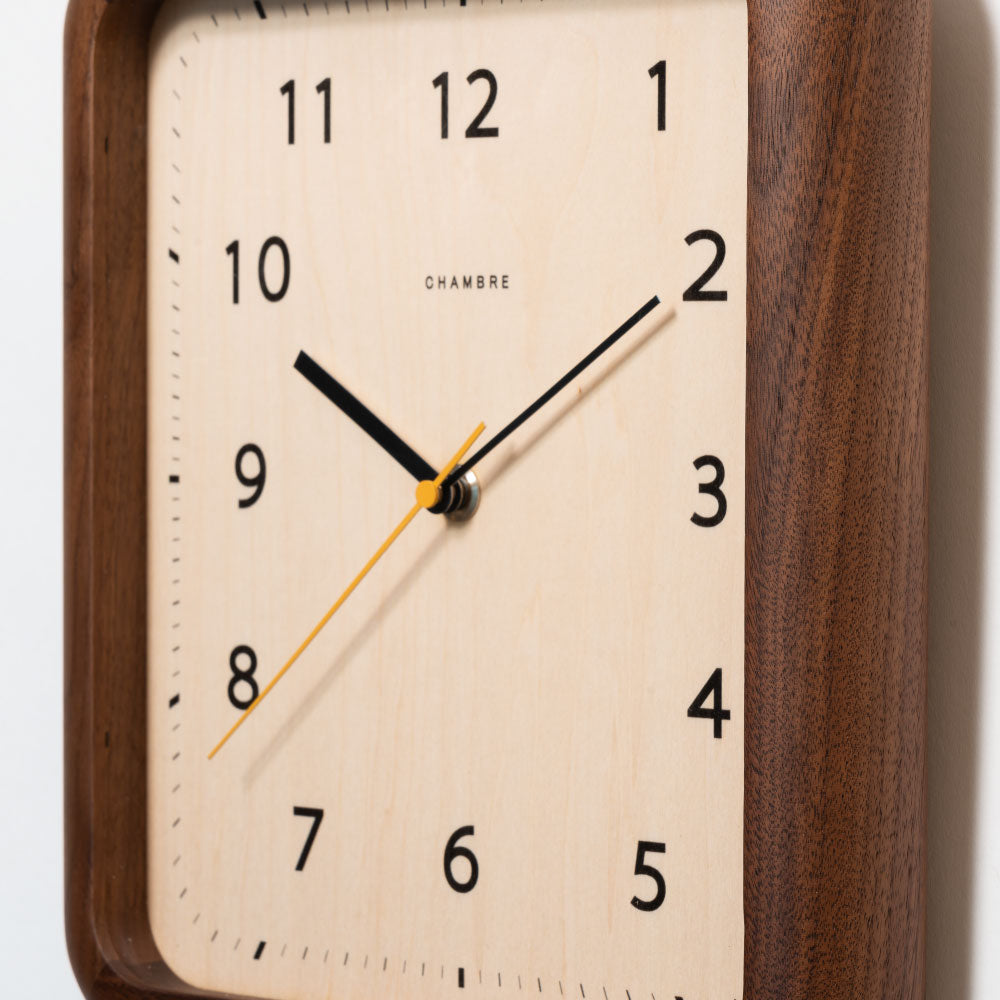 CHAMBRE シャンブル BOOK CLOCK WALNUT CH-074WN