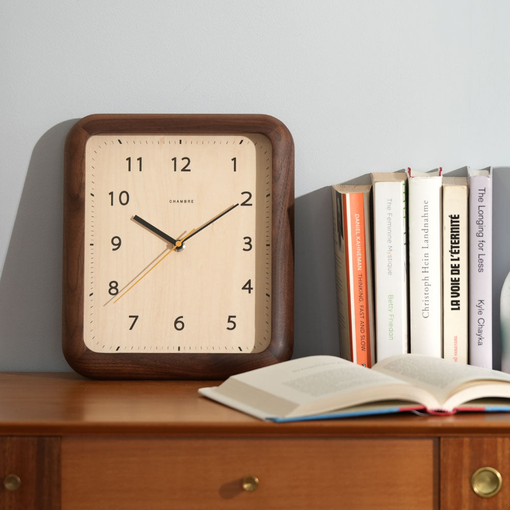 CHAMBRE シャンブル BOOK CLOCK WALNUT CH-074WN