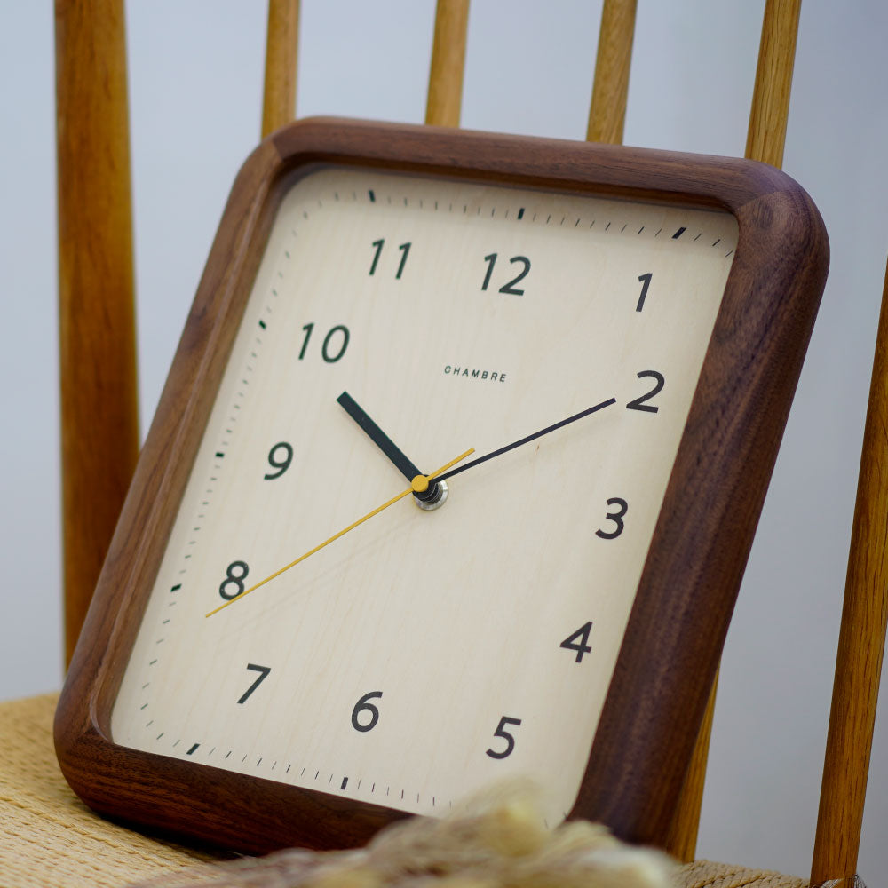 CHAMBRE シャンブル BOOK CLOCK WALNUT CH-074WN