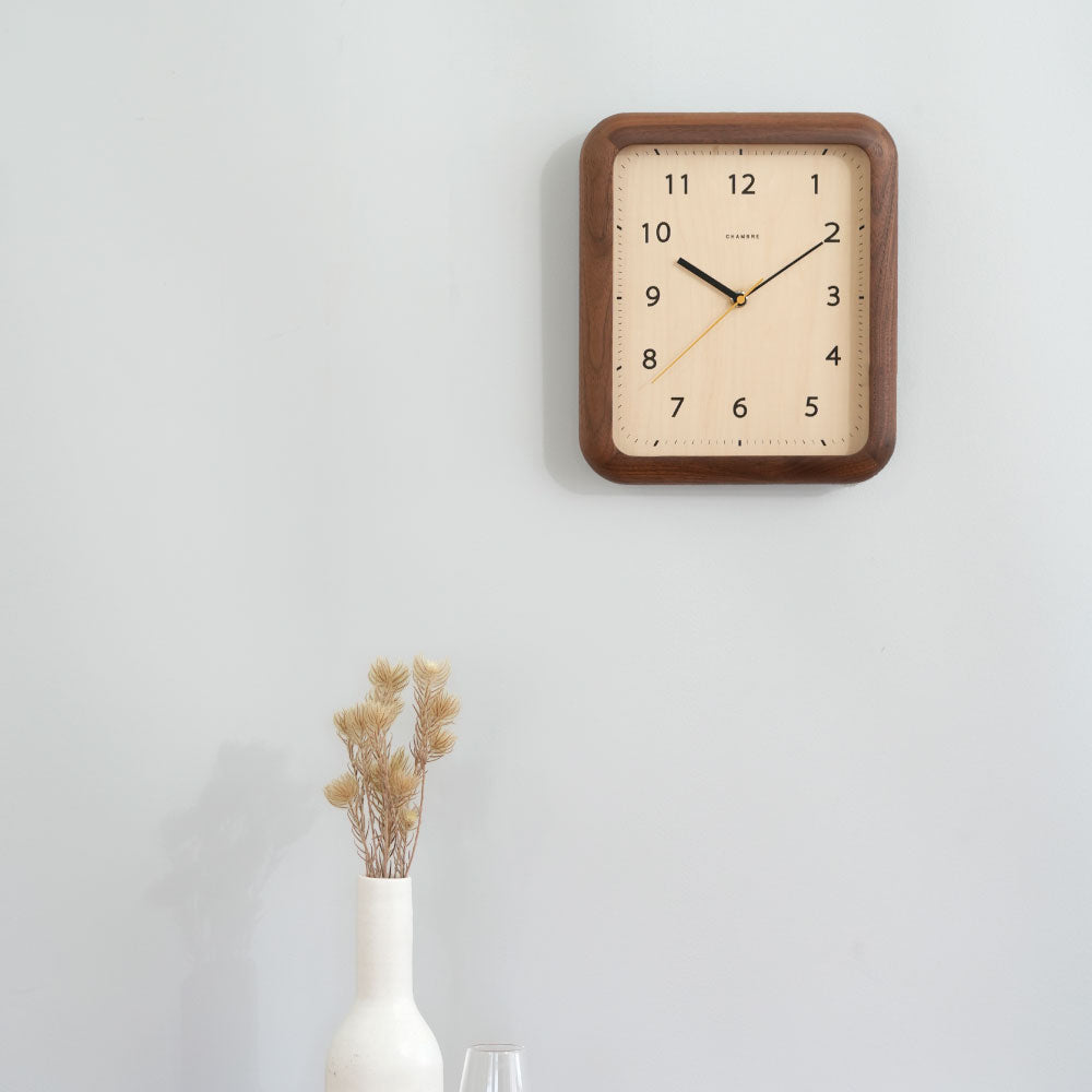 CHAMBRE シャンブル BOOK CLOCK WALNUT CH-074WN