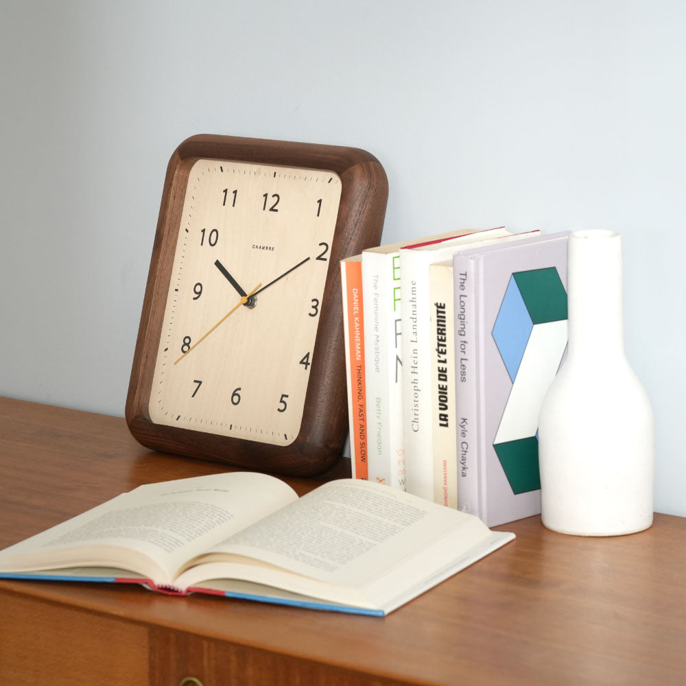 CHAMBRE シャンブル BOOK CLOCK WALNUT CH-074WN