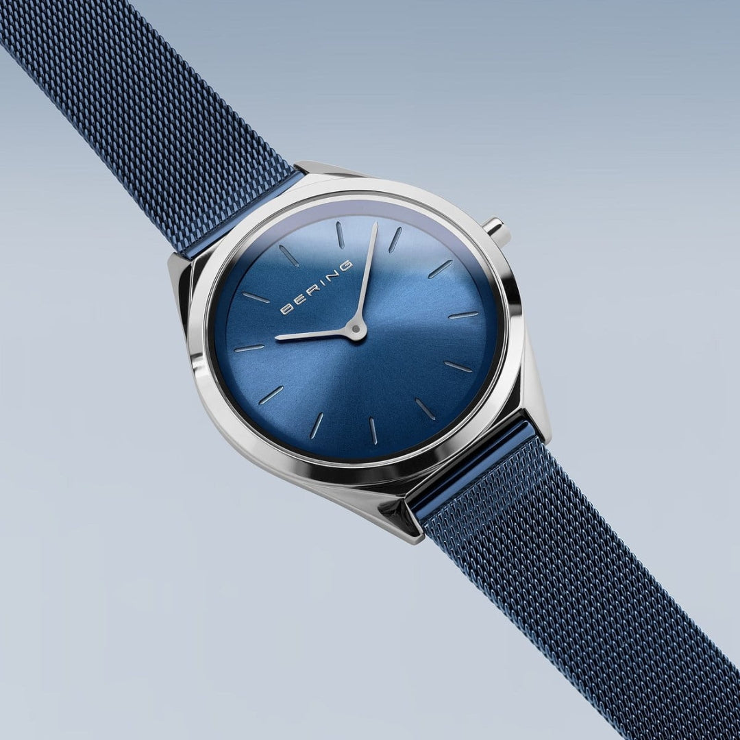 BERING Men＆Ladies(Unisex) Ultra Slim Blue Silver 17039-307 17031-307 ベーリング ペアウォッチ