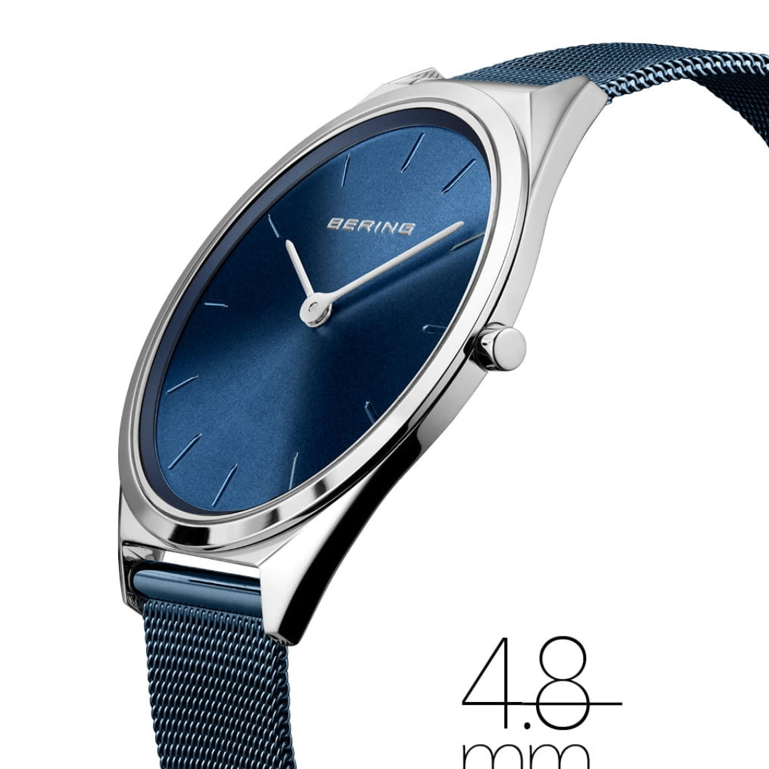 BERING Men＆Ladies(Unisex) Ultra Slim Blue Silver 17039-307 17031-307 ベーリング ペアウォッチ