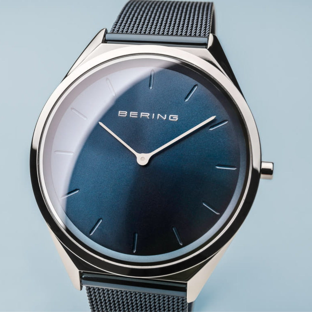 BERING Men＆Ladies(Unisex) Ultra Slim Blue Silver 17039-307 17031-307 ベーリング ペアウォッチ