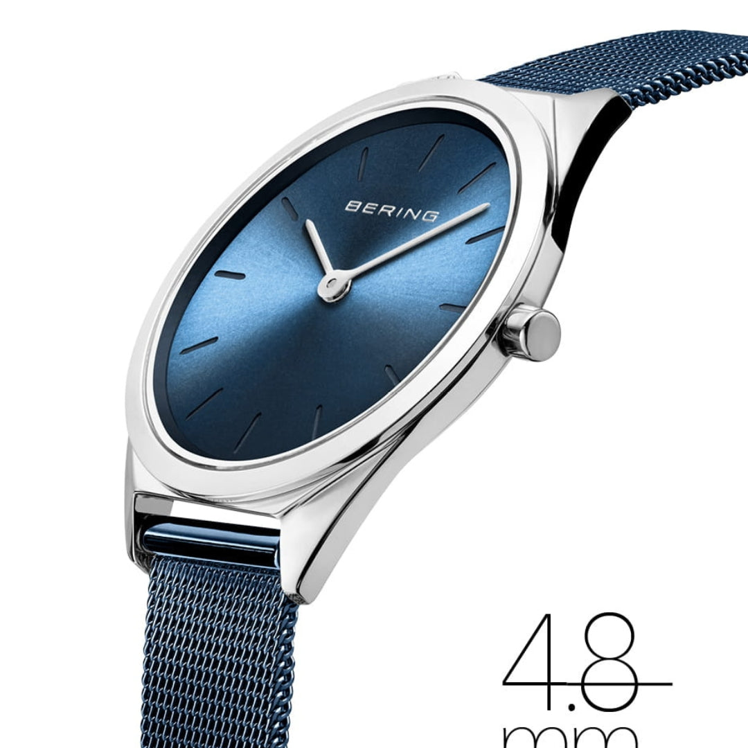 BERING Men＆Ladies(Unisex) Ultra Slim Blue Silver 17039-307 17031-307 ベーリング ペアウォッチ